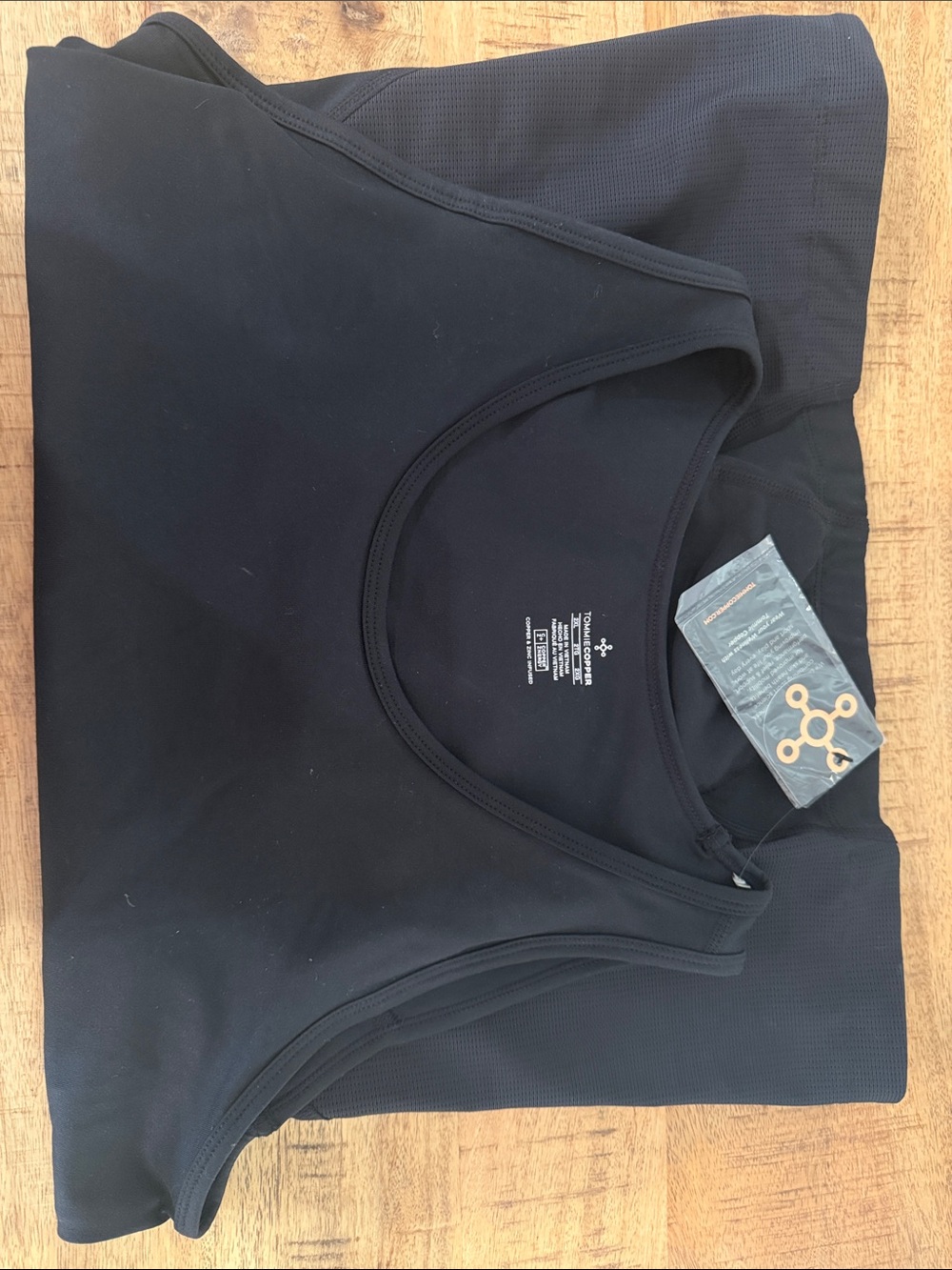 Women's TOMMIE COPPER Black lower-back support tank scoop Tank Top